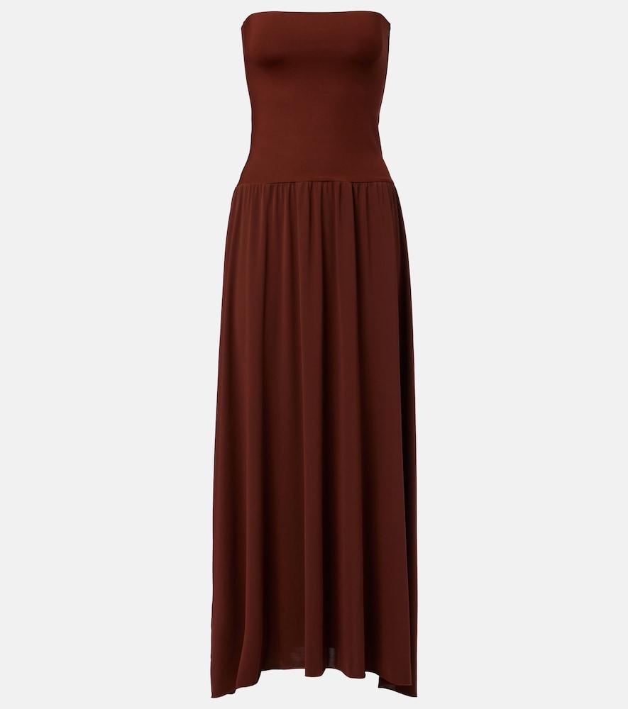 eres oda pleated maxi dress