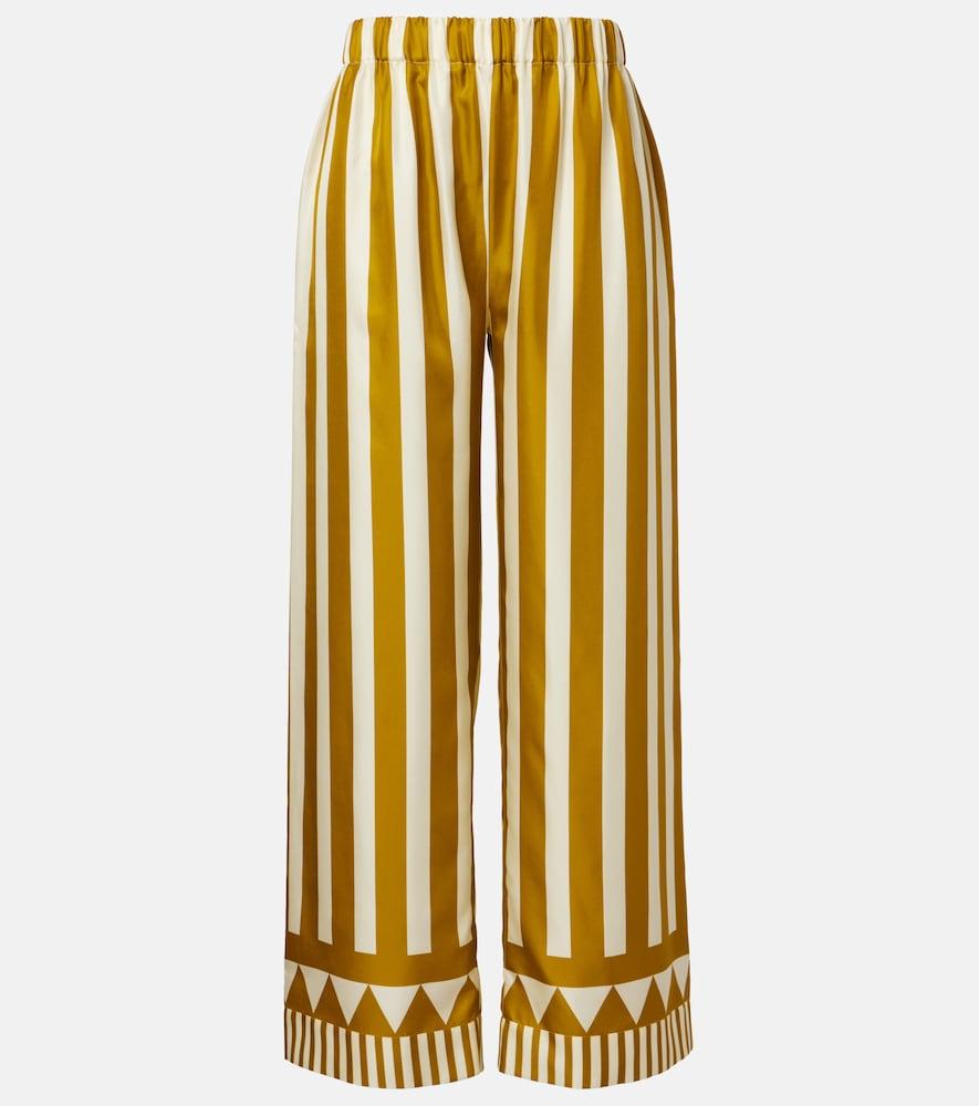 eres pacha striped silk twill palazzo pants