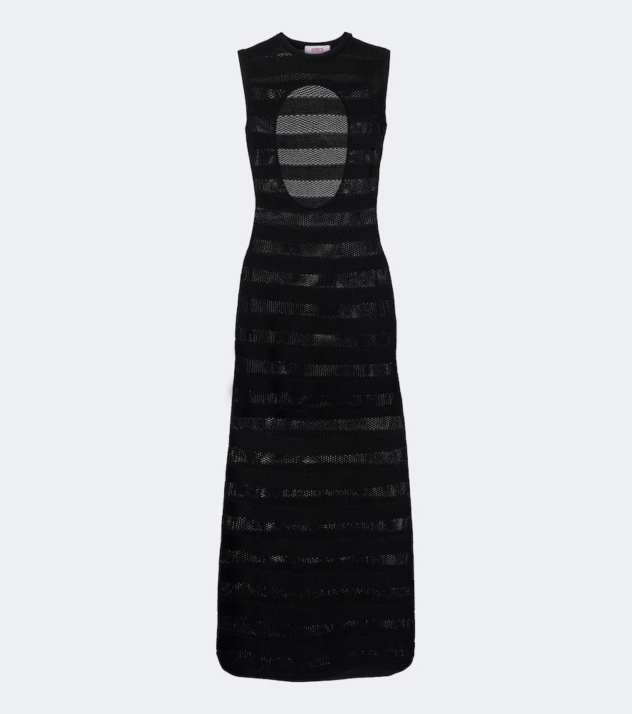 eres reguliere striped cotton-blend midi dress