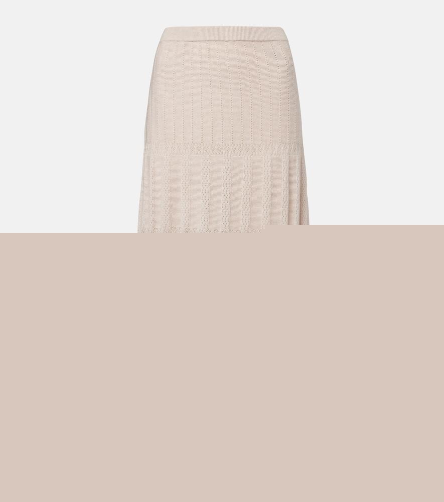 eres rythmee pointelle wool and cashmere midi skirt