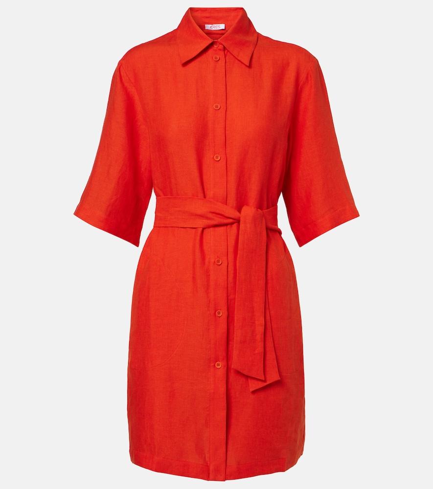 eres séducteur linen shirt dress