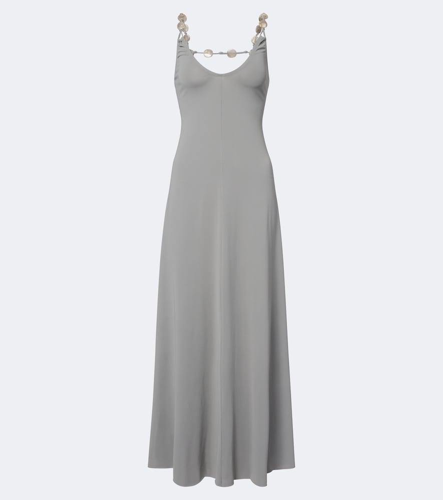 eres sculpturale embellished jersey maxi dress