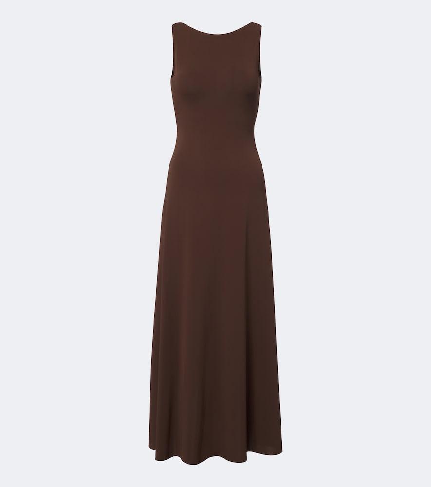 eres sculpture jersey midi dress