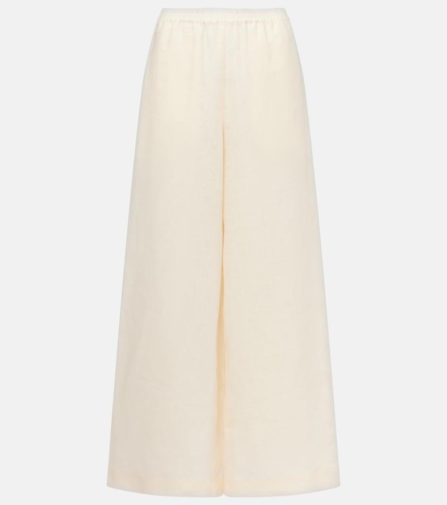 eres select linen wide-leg pants