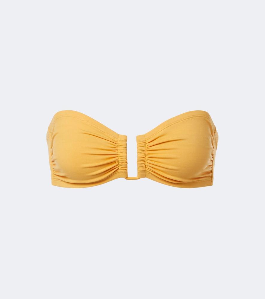 eres show gathered bandeau bikini top
