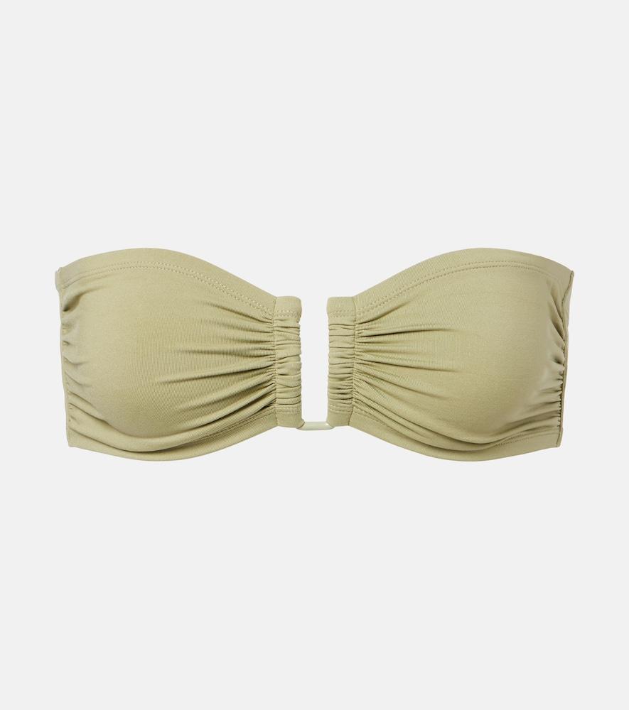 eres show gathered bandeau bikini top