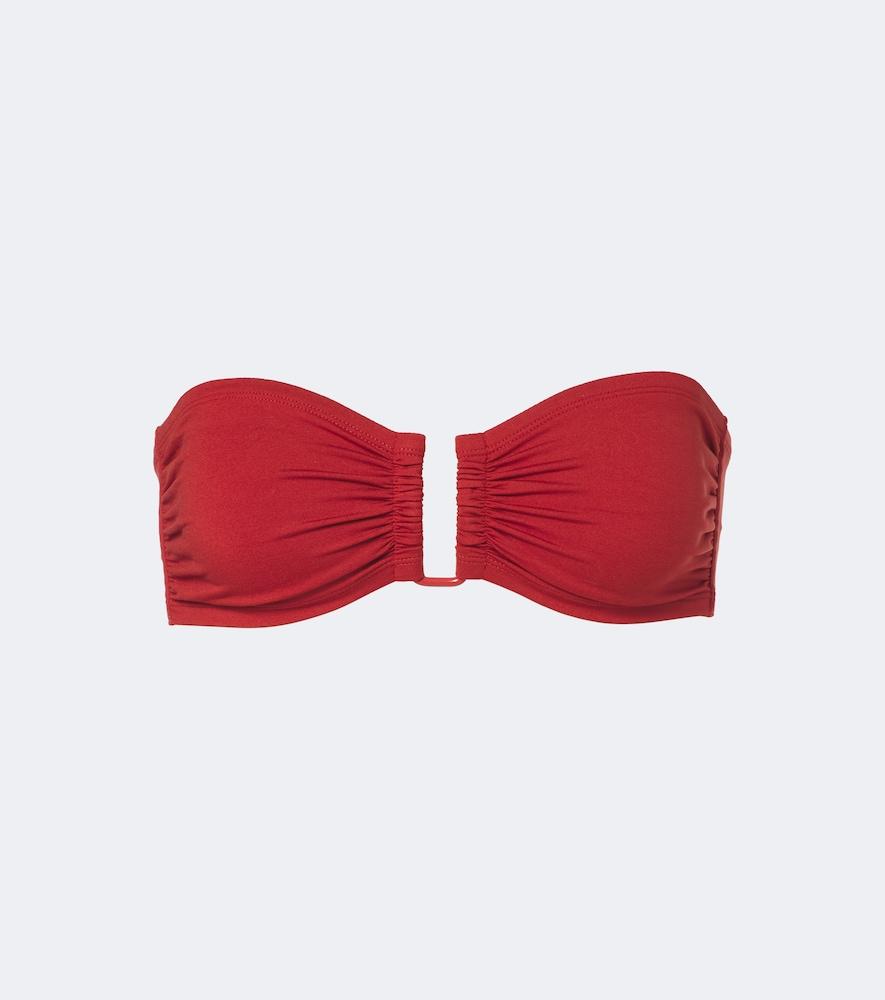 eres show ruched bikini top