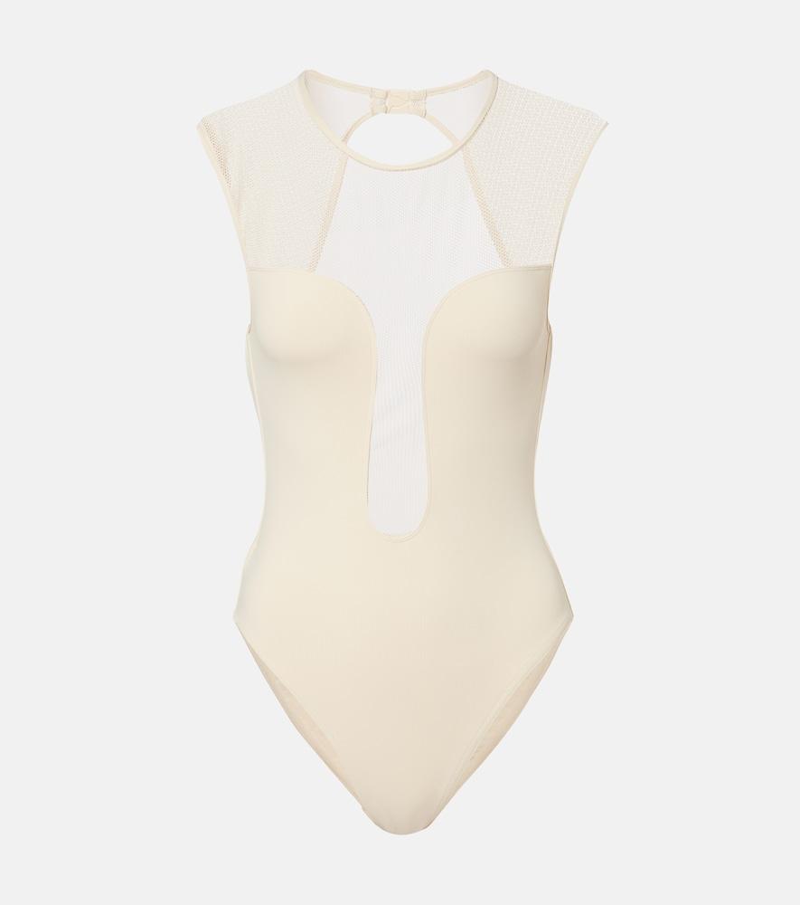 eres unique mesh-trimmed swimsuit