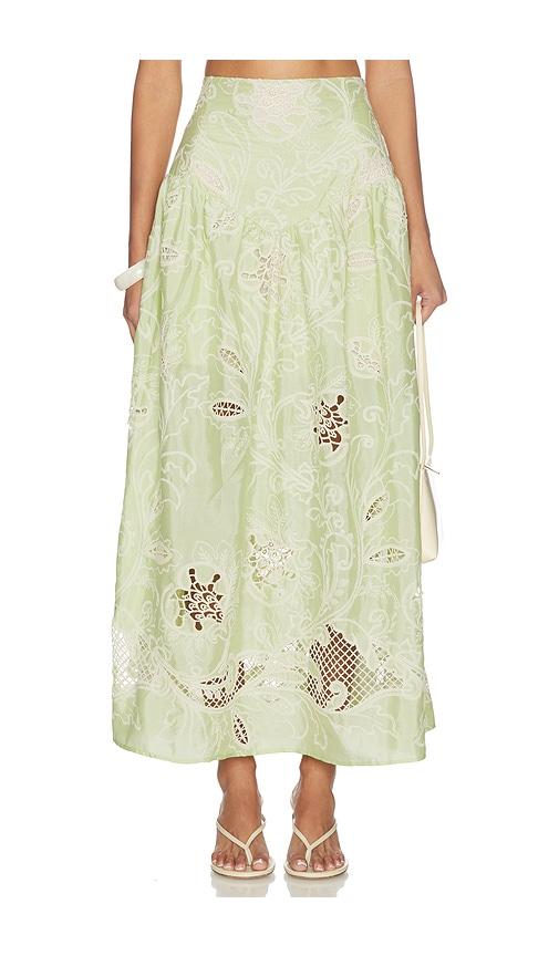 especia ambrosia long skirt in green. - size s (also in xl)