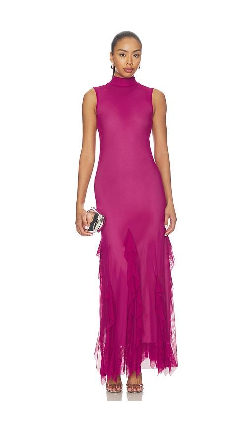 especia aneta mauve long dress in pink. - size m (also in xs)