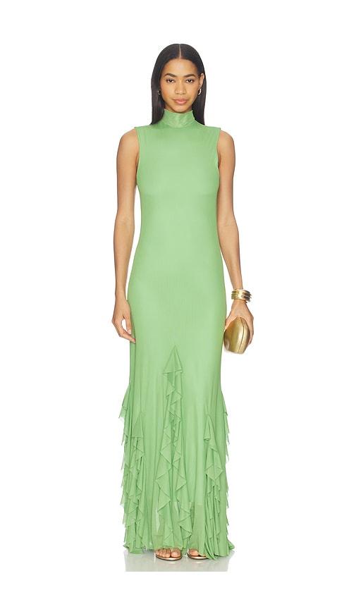 especia aneta mountain long dress in green. - size l (also in xs, s, m, xl)