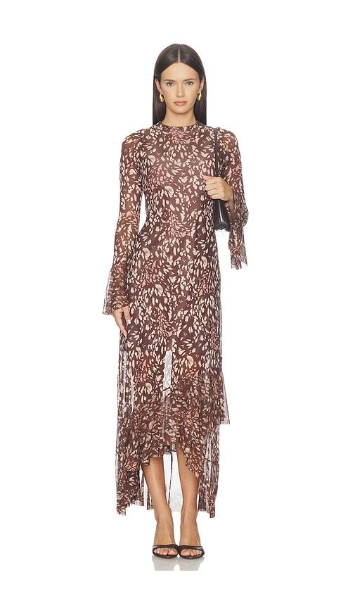 especia kotiya long dress in brown. - size s (also in xl, xs)