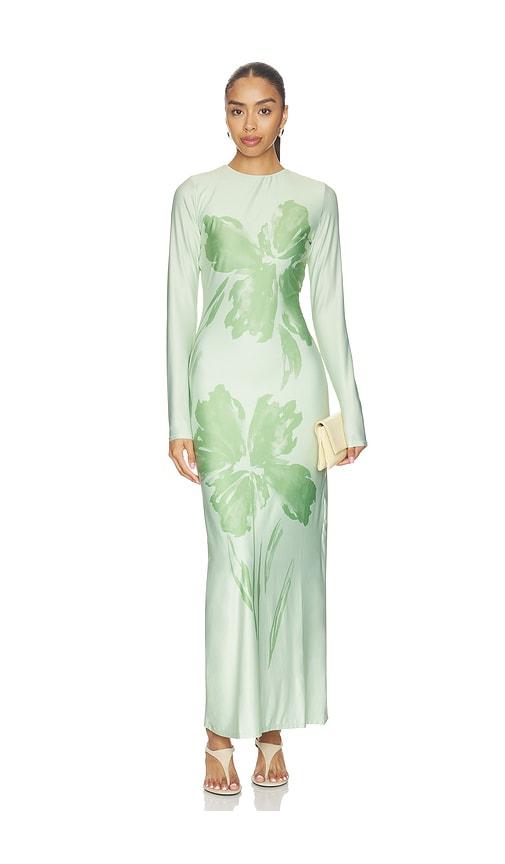 especia lim puhi long dress in green. - size l (also in s, xs)