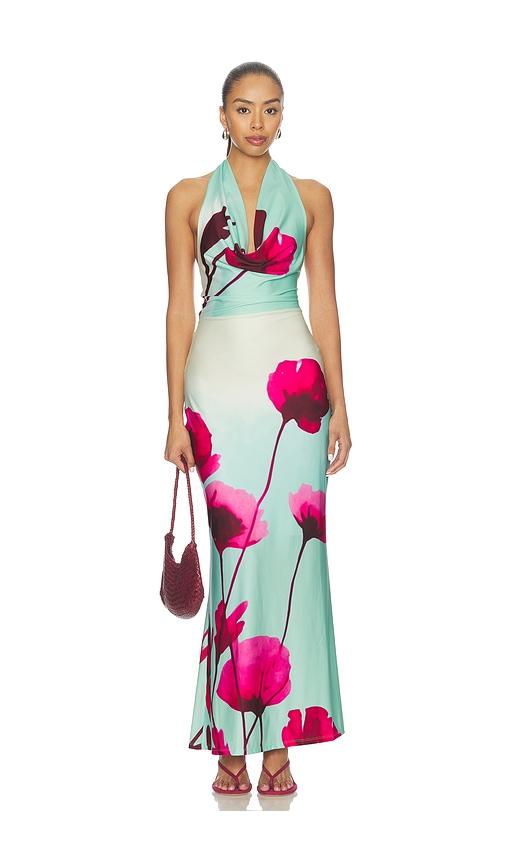 especia moonflower gio long dress in multi. - size l (also in xs, s, m)