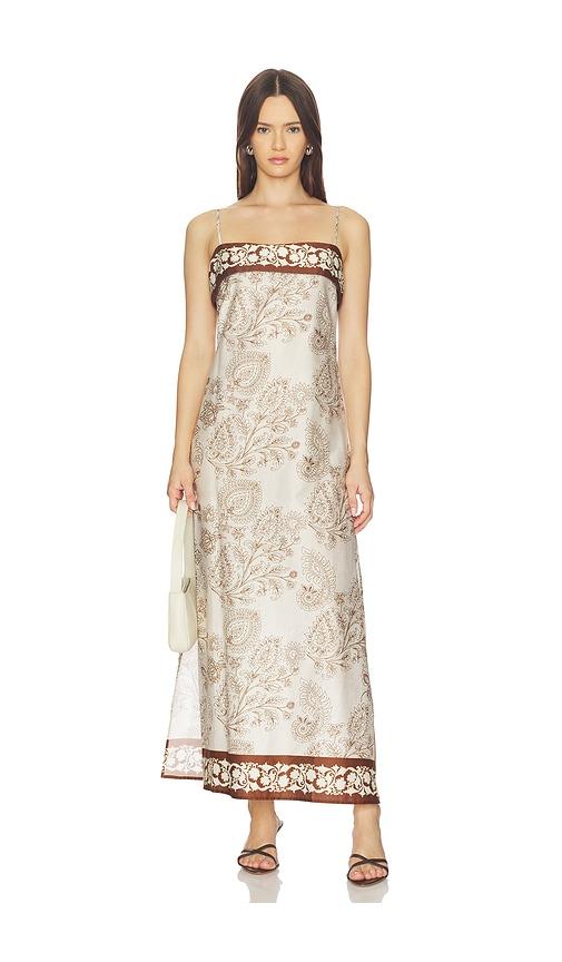 especia safran midi dress in neutral. - size s (also in xs)
