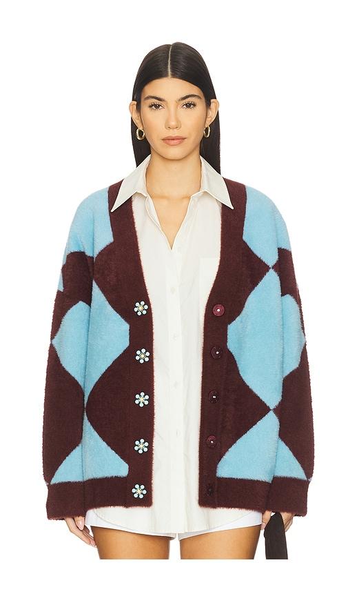 essentiel antwerp iwho oversized cardigan in blue. - size m (also in xs, s)