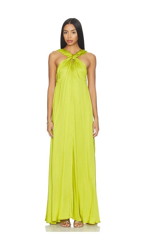 essentiel antwerp jaycee halterneck maxi dress in yellow. - size 34 (also in 36)