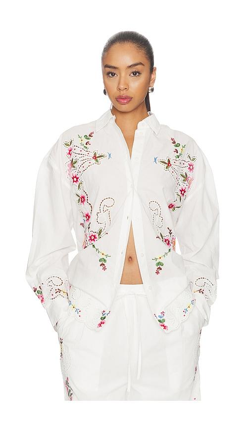 essentiel antwerp jayme embroidered shirt in multi. - size 32 (also in 34, 36, 38)