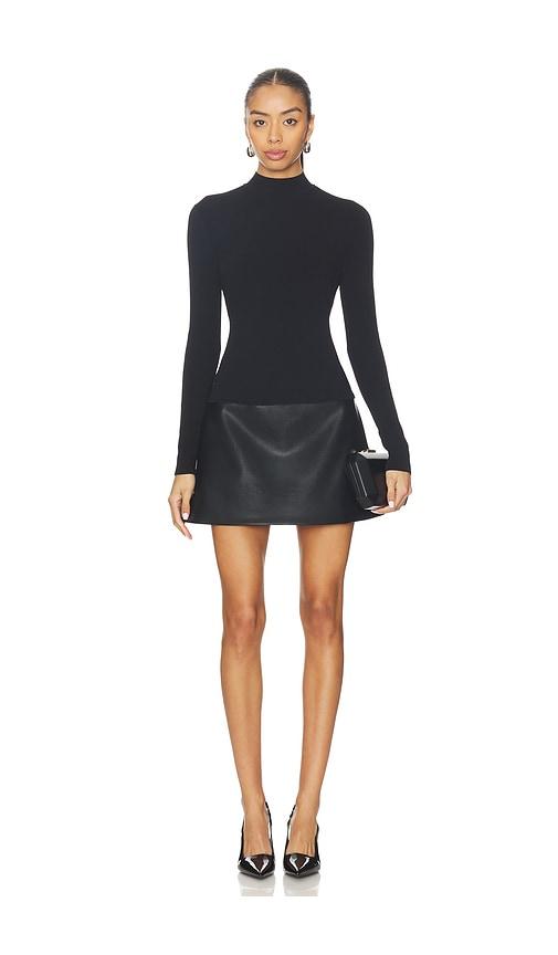 et ochs colette knit combo dress in black. - size 4 (also in 6, 8)