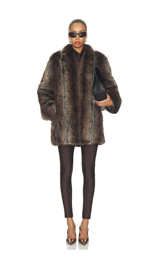 et ochs cooper pelted coat in brown. - size l (also in m, s, xs)