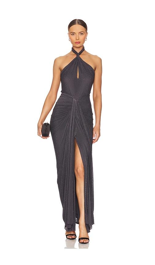 et ochs karina gown in charcoal. - size 2 (also in 4)