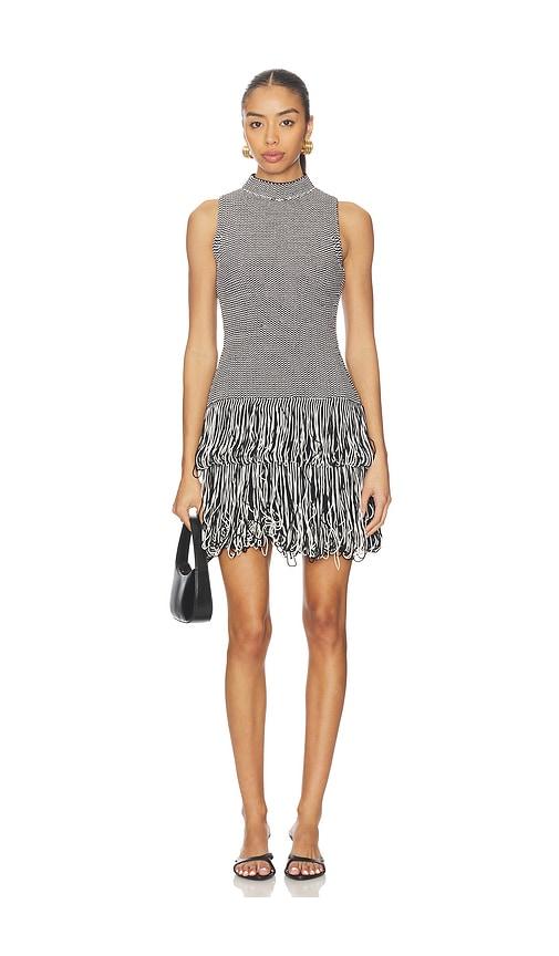 et ochs pernille knit dress in black,white. - size l (also in xs, s, m)