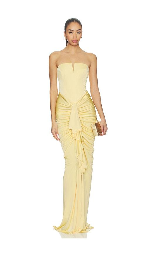et ochs selena gown in yellow. - size 10 (also in 2, 4, 6, 8)