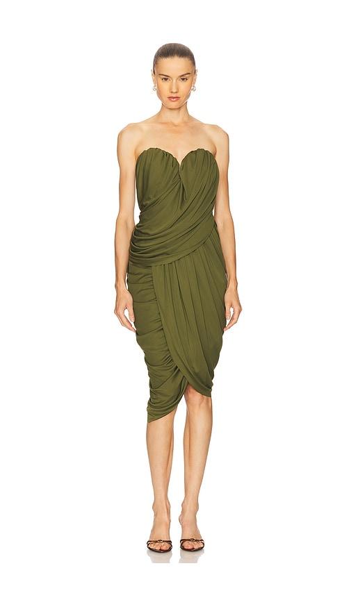 et ochs spencer midi dress in olive. - size 0 (also in 4)