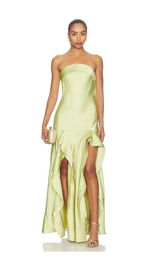 et ochs vernon gown in sage. - size 2 (also in 8)