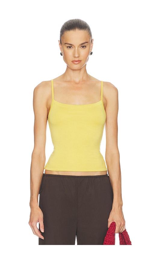 eterne 90's tank top in mustard. - size l (also in xs, m)