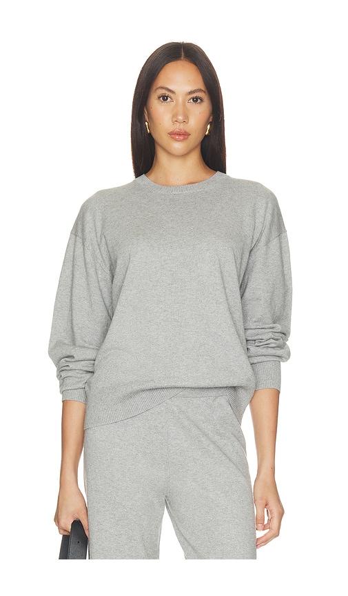 eterne brock cotton cashmere sweater in grey. - size l/xl (also in m/l)