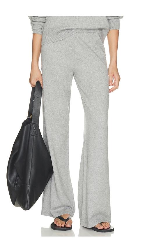 eterne cotton cashmere wide leg lounge pant in grey. - size m/l (also in xs/s)