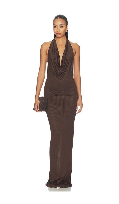 eterne gisele maxi dress in brown. - size l (also in xs, s, m, xl)