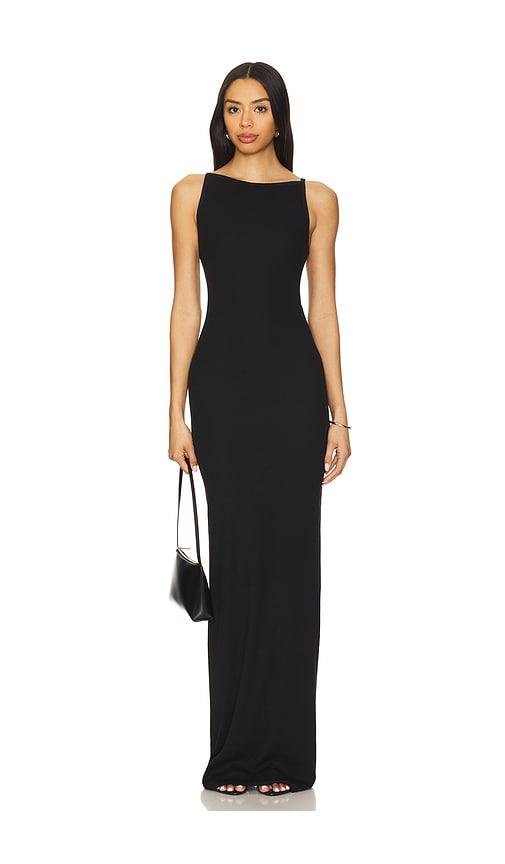 eterne iris maxi dress in black. - size l (also in m)