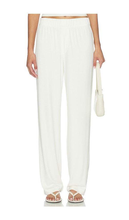 eterne lounge pant in cream. - size l (also in xs, s, m, xl)