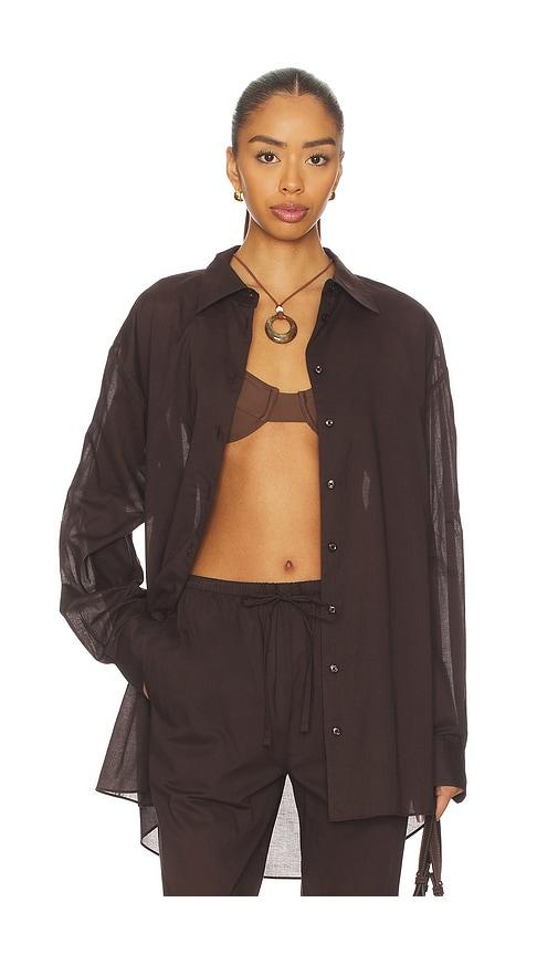 eterne lucien top in brown. - size l/xl (also in m/l, xs/s)