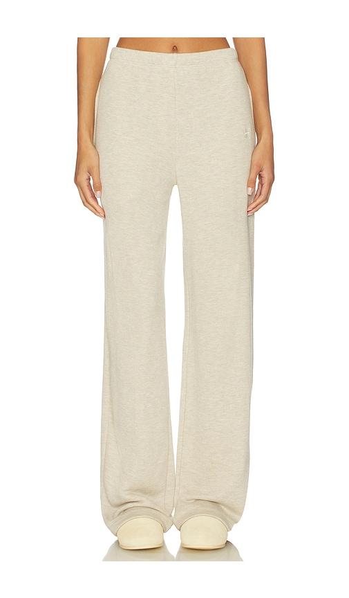 eterne oversized wide leg sweatpant in beige. - size l (also in xs, s, m)
