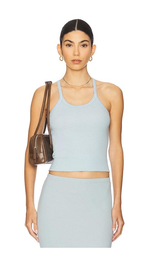 eterne rib tank top in blue. - size l (also in xl)