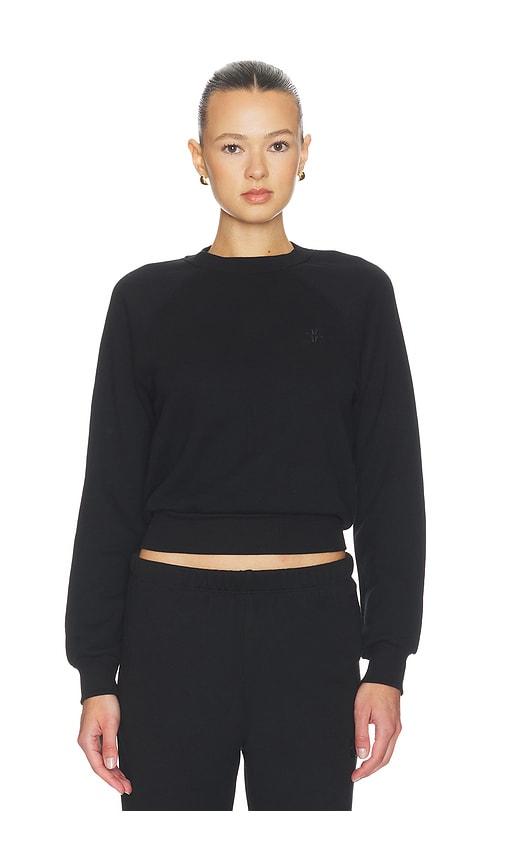eterne shrunken raglan sweatshirt in black. - size s (also in xs)