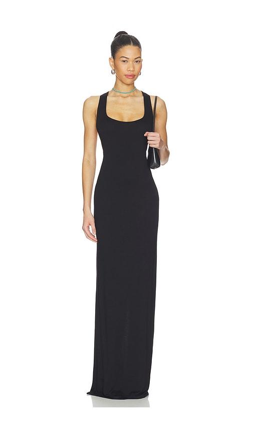 eterne soft jersey hedi maxi dress in black. - size m (also in s)