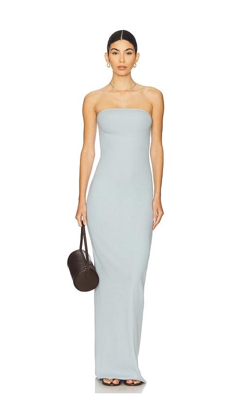 eterne tube maxi dress in baby blue. - size l (also in s)