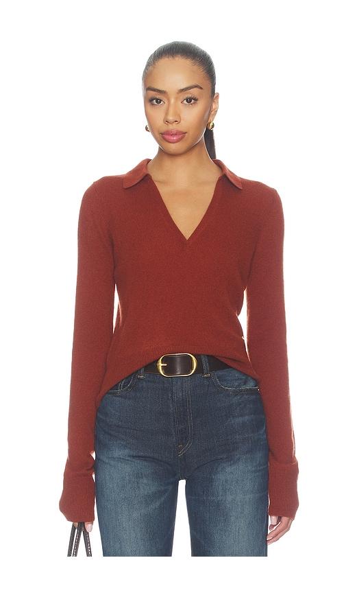 eterne vance cashmere sweater in rust. - size l/xl (also in m/l)