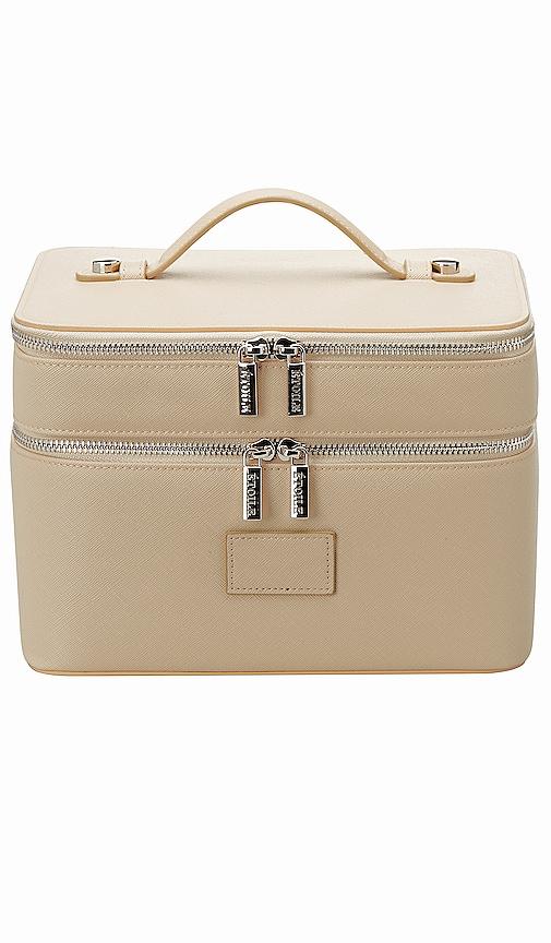 etoile collective duo vanity case in beige.