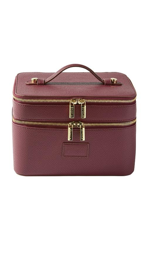 etoile collective duo vanity case in burgundy.