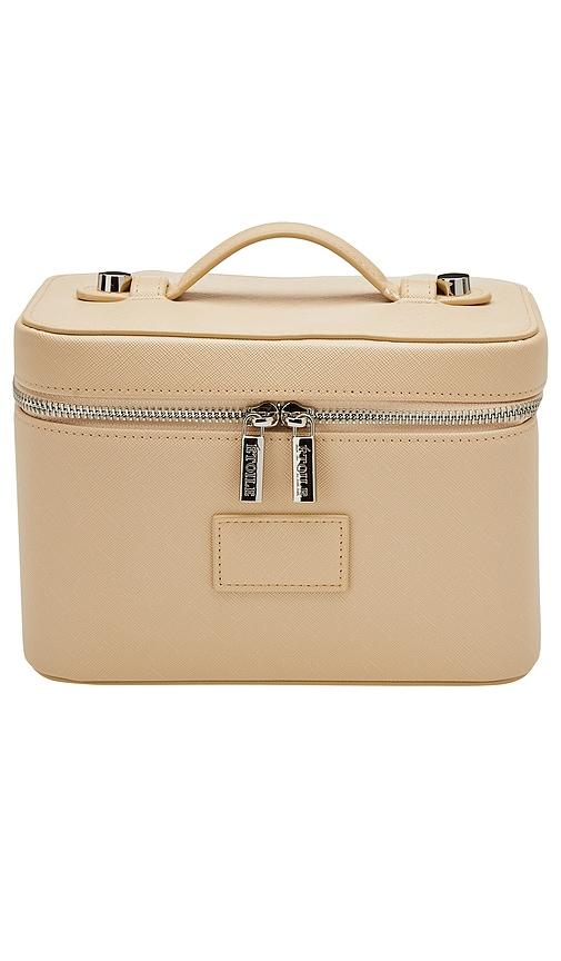 etoile collective mini vanity case in beige.