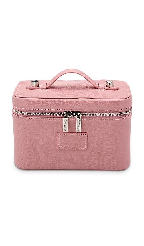 etoile collective mini vanity case in crush lizard print.