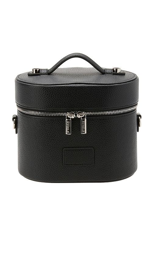 etoile collective oval toiletry case in black.