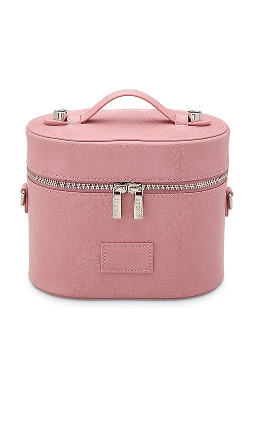 etoile collective oval toiletry case in crush lizard print.
