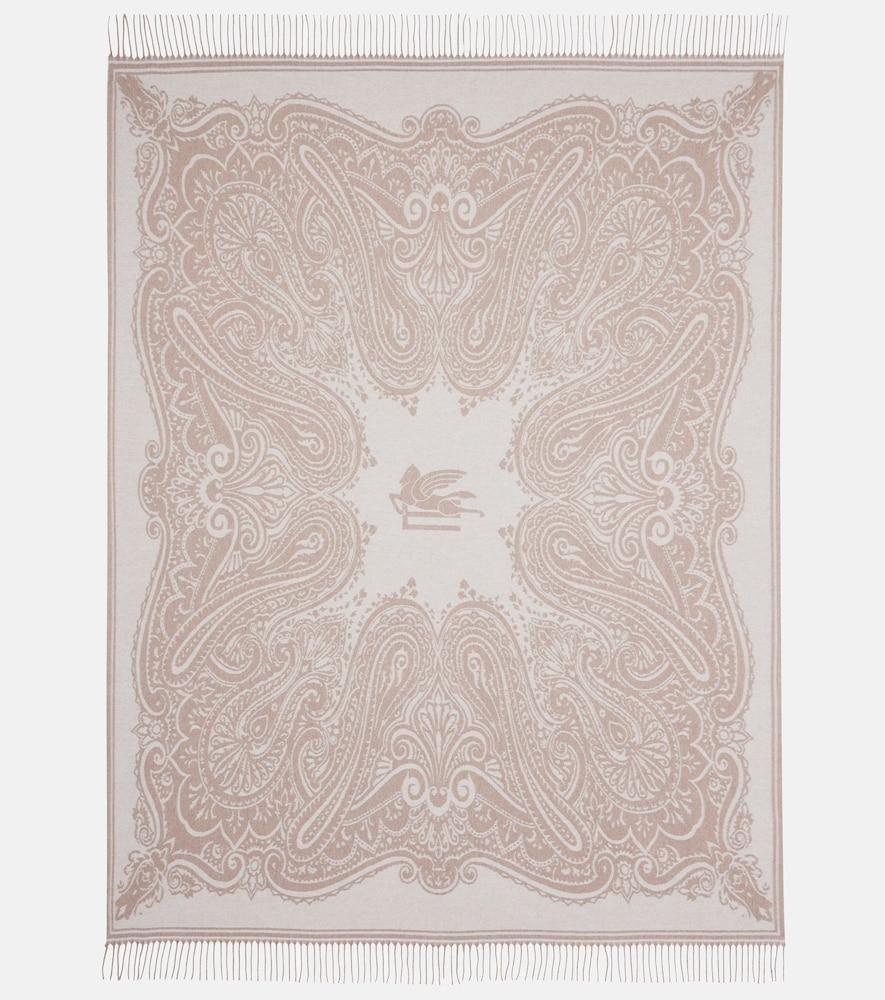 etro alocasia fringed wool throw