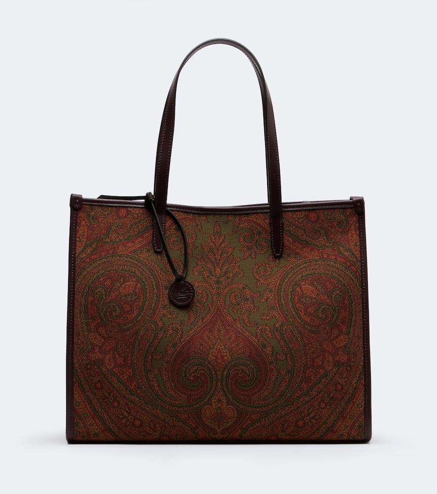 etro arnica large coated canvas tote bag